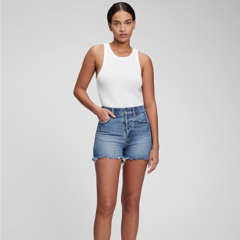 Higher High Rise Denim Shorts - Picture 4 of 9